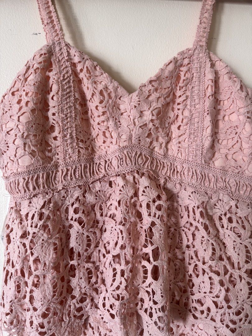 Pink Lace Spaghetti Strap Mini Dress (Category: Dresses) located in Paranaque City. Submitted by simplylizzy (Listing ID 1462073858, Image 2). Description: - high quality lace - pefect for events/party.