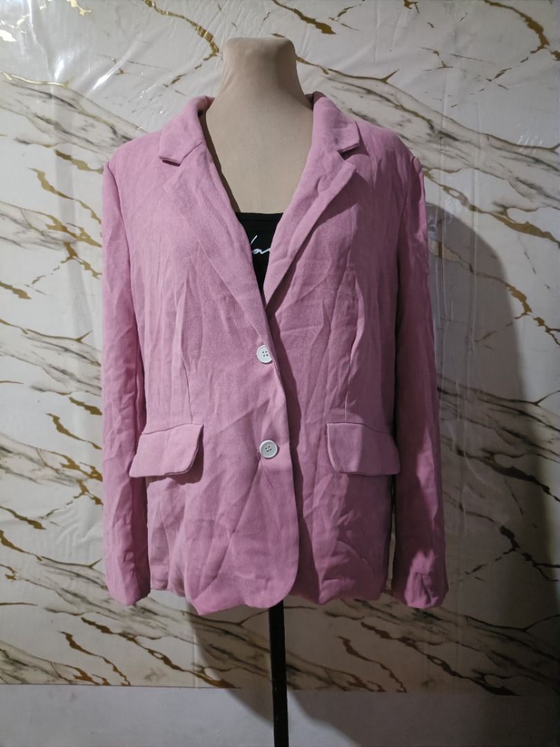 Pink Linen Blend Blazer (Category: Coats, Jackets and Outerwear) located in Rizal. Submitted by veimartin.01 (Listing ID 1462258757, Image 1). Description: - Light pink blazer - Two-button closure - Two front pockets - Linen-blend material - Ideal for layering - Versatile for casual or smart outfits.