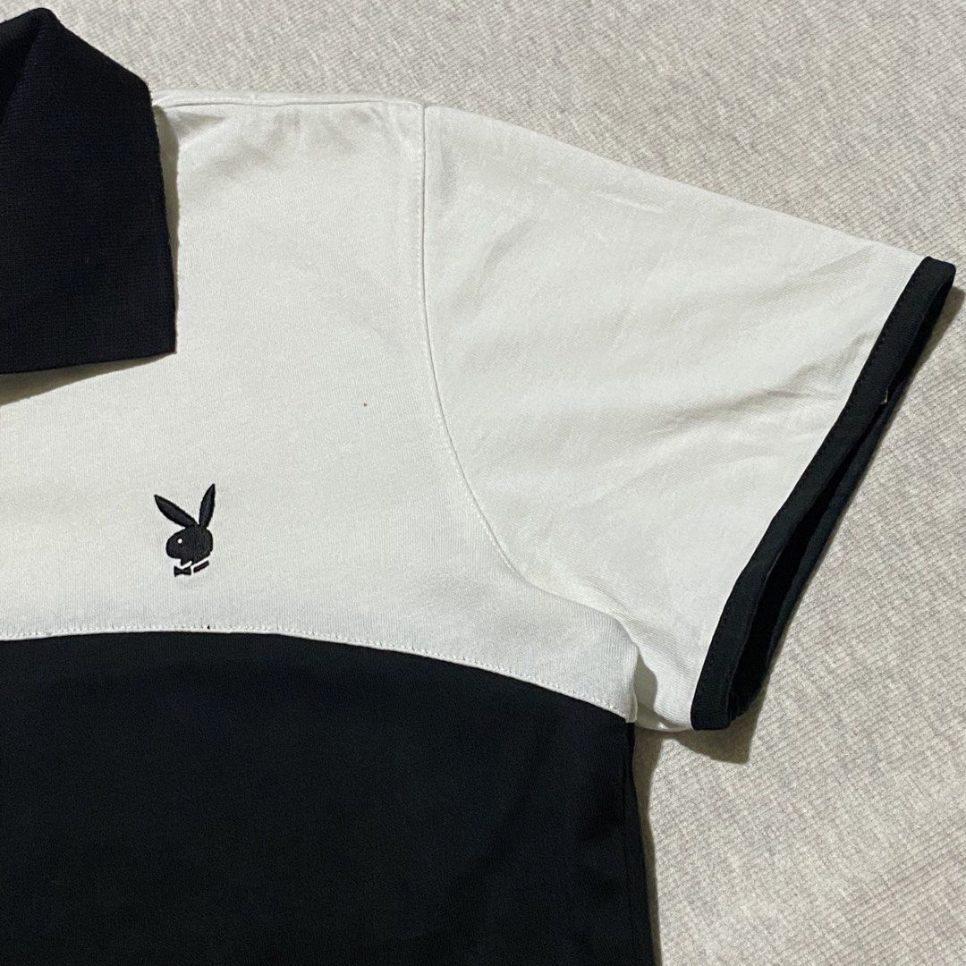 Playboy (Category: Shirts) located in Mabalacat. Submitted by stellargarments (Listing ID 1462069574, Image 3). Description: L -21 W - 16 Condition - 9.5/10 Ganda ng details Nice fitting for ladies! Burda bunny logo Smooth on skin fabric Need wash fresh from bale lukot pa po Color may vary due to lighting.