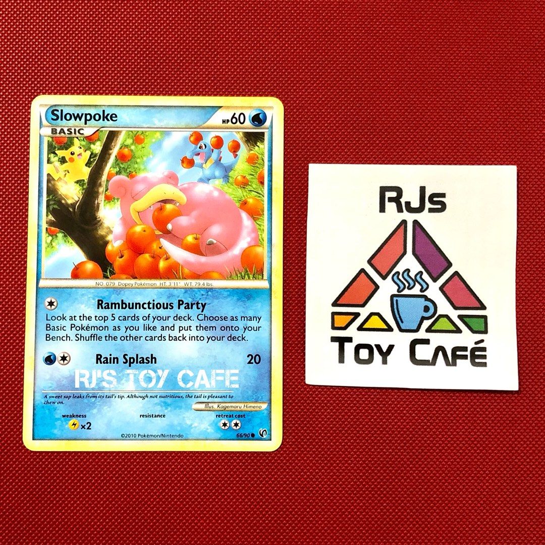 Pokemon Undaunted Slowpoke 66/90 (Category: Raw Singles) located in Manila. Submitted by blessedsavedloved (Listing ID 1462115837, Image 1). Description: Pokemon Undaunted Slowpoke 66/90 - Comes with sleeve and toploader - LP: whites on borders at the back, pls check photos Payment: BDO, BPI, GCash Delivery c/o Buyer: Lalamove, Grab, LBC .