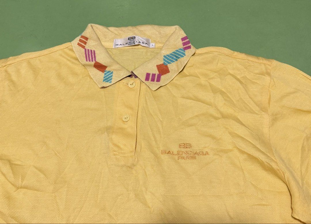 Polo Shirt (Category: Luxury Apparel) located in Pasig City. Submitted by reyeslarry11740 (Listing ID 1462193789, Image 2). Description: For Sale Balenciaga Polo Shirt Unisex Size Large 20w x 24.7L Sa Womens Fit Small Sa Mens Good as new condition No issue 3500 Payment 1st Pasig city .