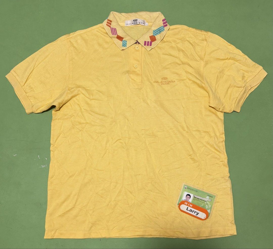 Polo Shirt (Category: Luxury Apparel) located in Pasig City. Submitted by reyeslarry11740 (Listing ID 1462193789, Image 1). Description: For Sale Balenciaga Polo Shirt Unisex Size Large 20w x 24.7L Sa Womens Fit Small Sa Mens Good as new condition No issue 3500 Payment 1st Pasig city .