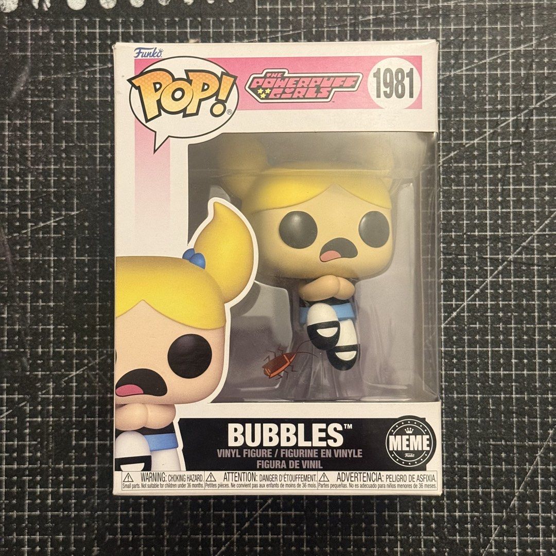 Powerpuff Girls Funko Pop Bubbles (Category: Designer & Blind Box Toys) located in Manila. Submitted by cmc_sells (Listing ID 1462235450, Image 1). Description: Meme Bubbles FUNKO POP (Broken stand/snapped) - 350.