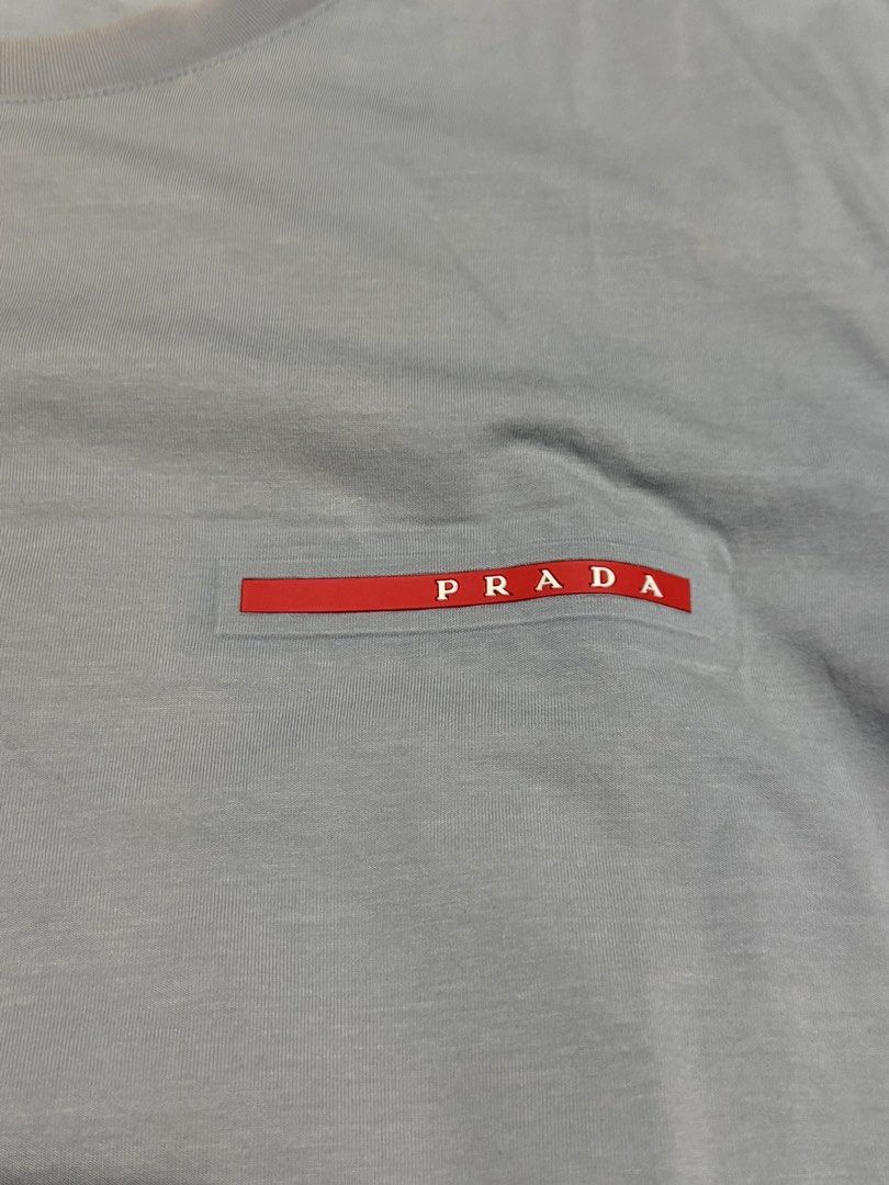 Prada tee (Category: Tshirts & Polo Shirts ) located in Las Pinas. Submitted by thrftmnl. (Listing ID 1462048852, Image 3). Description: Prada tee Size: Large Dimes Width: 22 Length: 29.
