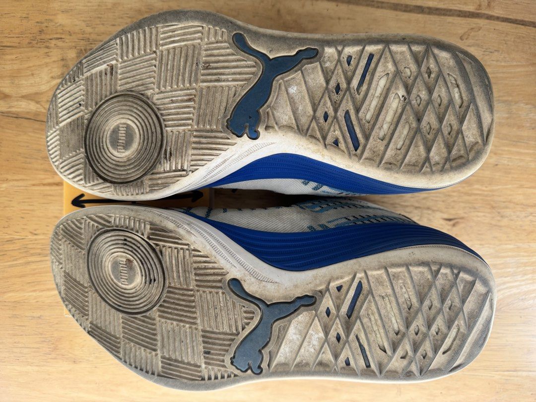Puma Clyde All-Pro “Strong Blue” (Category: Sneakers) located in Quezon City. Submitted by leone.trading (Listing ID 1462078148, Image 3). Description: Puma Clyde All-Pro “Bright Blue” Size: US 7.5 M / UK 6.5 M No box Additional details: Minimal heel drags, minimal toe box crease but sole is intact. A little dirty but with one deep cleaning surely these pair will shine again. Real ballers know that this pair is one of the best performing shoes in