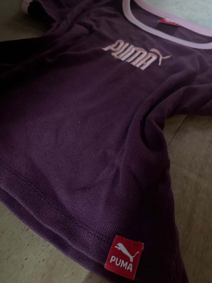 PUMA Graphic Baby Tee (Category: Blouses) located in Muntinlupa City. Submitted by herellas0504 (Listing ID 1462068922, Image 3). Description: PUMA Graphic Baby Tee Mine: 250 small-med no issue Helping a friend 🎀 MOD: J&T MOP: GCASH NO COD.