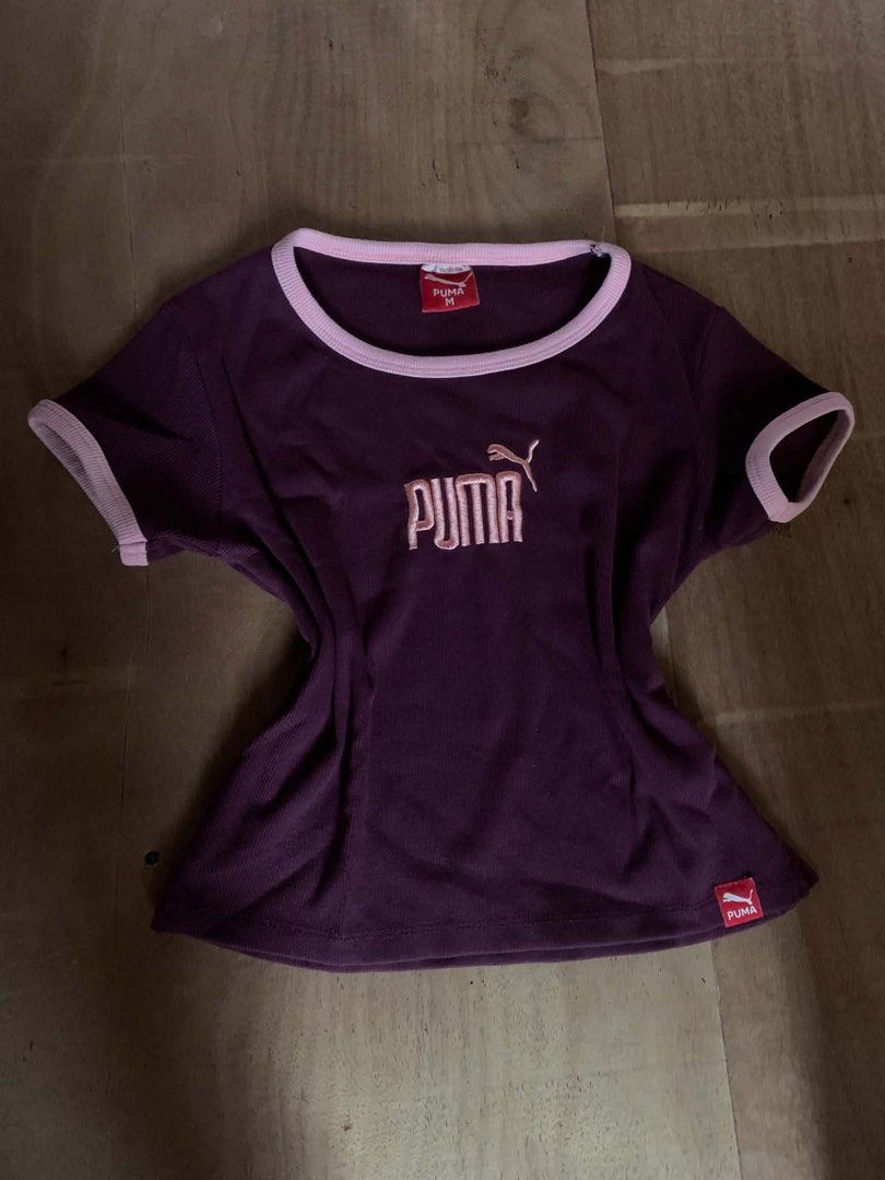 PUMA Graphic Baby Tee (Category: Blouses) located in Muntinlupa City. Submitted by herellas0504 (Listing ID 1462068922, Image 2). Description: PUMA Graphic Baby Tee Mine: 250 small-med no issue Helping a friend 🎀 MOD: J&T MOP: GCASH NO COD.