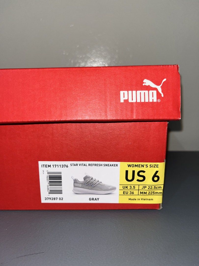 Puma Star Vital Refresh (Category: Sneakers) located in Manila. Submitted by jskyyy (Listing ID 1462232695, Image 3). Description: Puma Star Vital Refresh Brand New with box Size 6 Selling this at a very low price Php 1,800 Can do meetup or lalamove, jnt/lbc (shouldered by the buyer) MOP: Gcash, Maribank, Gotyme Meetup: Mrt Cubao, Araneta City Area, Metrolane/Daily P. Tuazon.