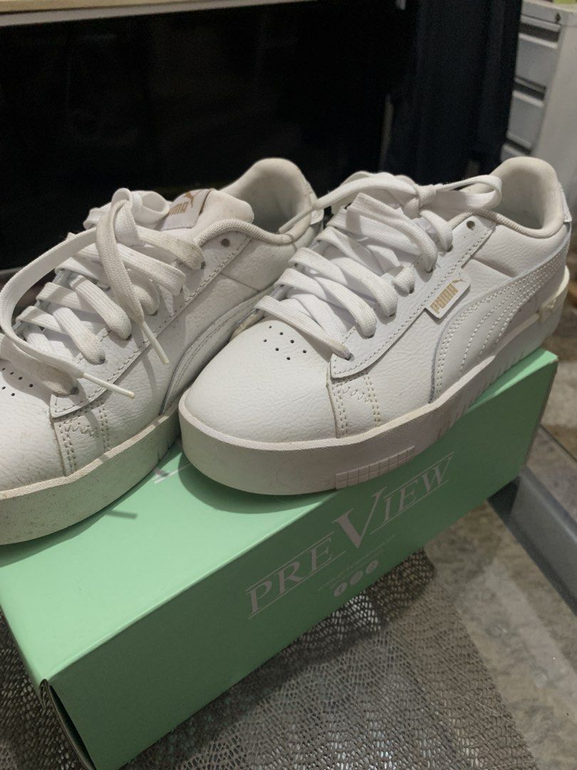 Puma White Sneakers Size 6.5 (Category: Sneakers) located in Pasig City. Submitted by tuscano (Listing ID 1462201287, Image 1). Description: - White Puma sneakers - Size: 6.5 womens - lightly used - No major damage - used only once, still in great condition.