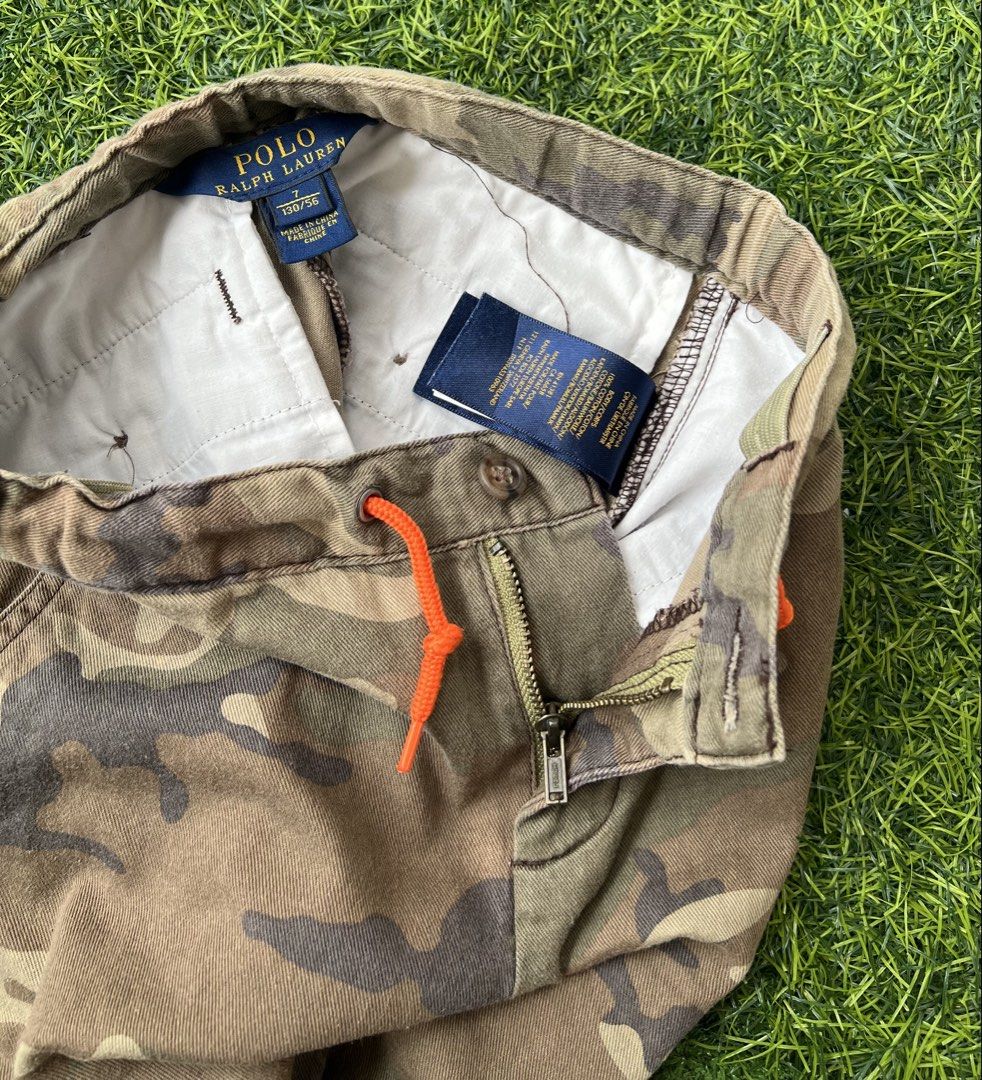 Ralph Lauren (Category: Babies & Kids Fashion) located in Davao. Submitted by jedee31 (Listing ID 1462189206, Image 3). Description: 🔥 AVAILABLE NOW! 🔥 ✨ POLO RALPH LAUREN KIDS CAMO SHORTS ✨ 🩳 Style: Camo / Raw-Hem / Distressed Finish 📏 Size: Tagged 7 / 130cm 🏷️ Condition: Fresh Tags! 💯 Premium Quality • Heavy-Duty Cotton ✔️ Metal zipper intact ✔️ Orange drawstrings intact ✔️ Stylish & durable ✔️ Perfect for your little one 👦🧒 📩 DM FOR P