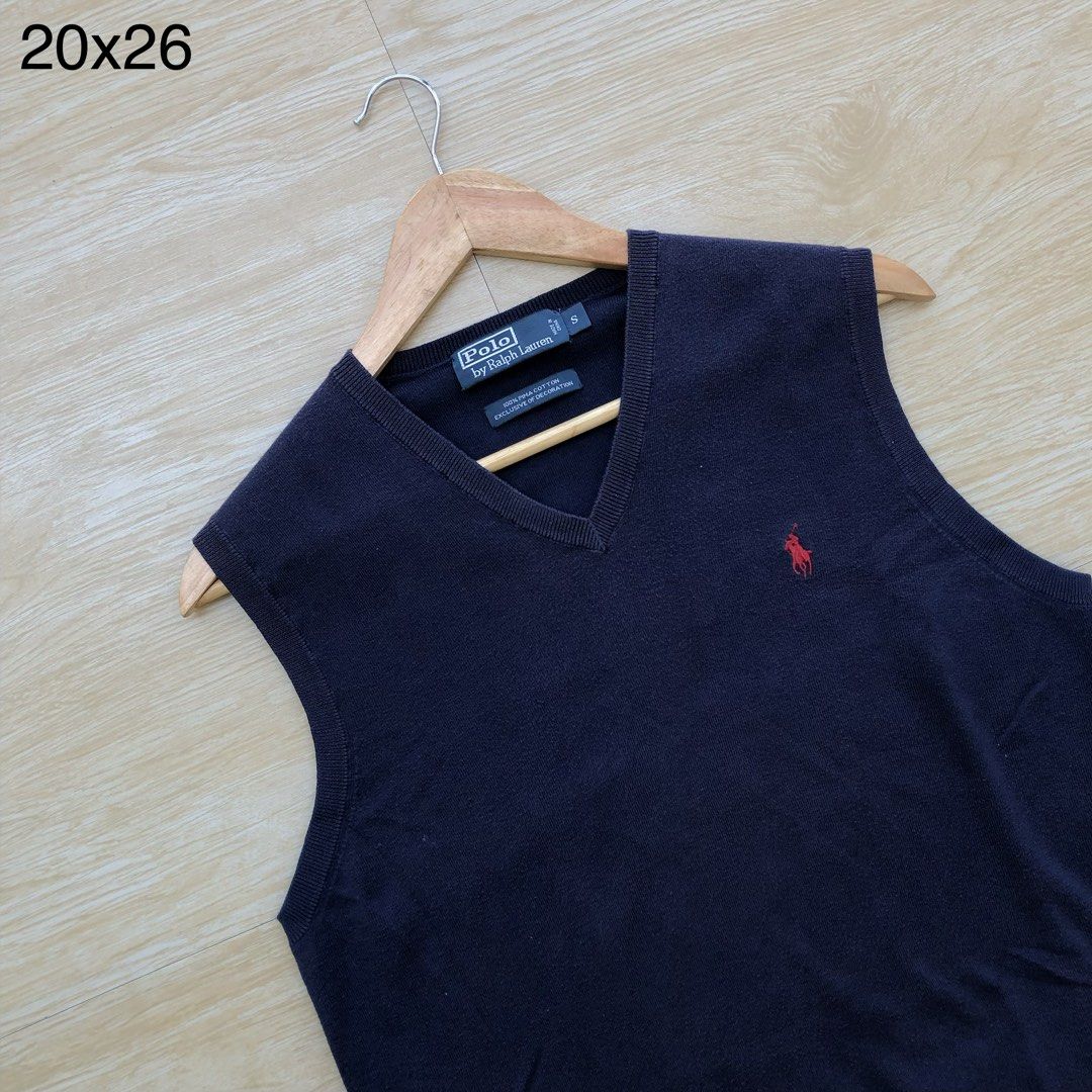 Ralph Lauren V-neck vest (Category: Formal Shirts) located in Cavite. Submitted by nicepicker (Listing ID 1462091984, Image 2). Description: Size on Tag: Small Dimension: 20 x 26 Condition: 9/10 Flaws: Sign of usage .
