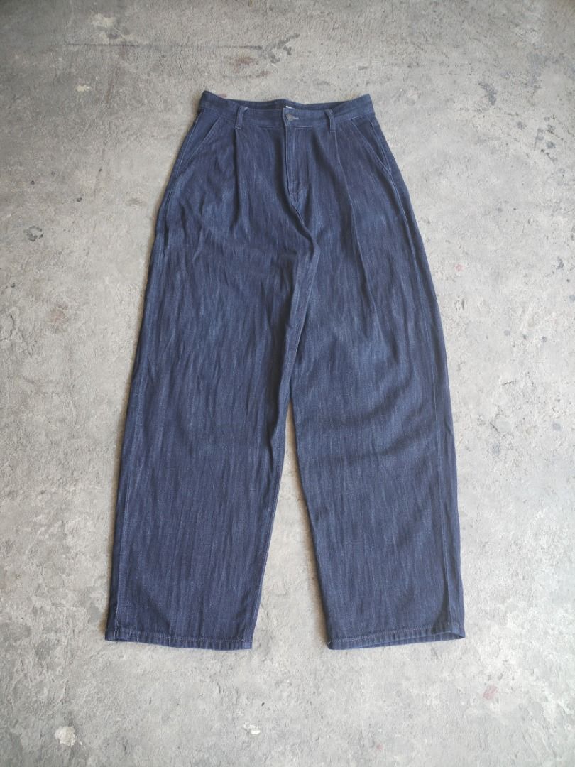 Raw Denim Baggy Jeans (Category: Jeans) located in Cavite. Submitted by benta.ni.jm (Listing ID 1462048019, Image 1). Description: Waist: 30" Length: 42" Thigh: 12" Hem: 9" Condition: 10/10 Color Rate: 10/10 Issue: 📩📩📩.