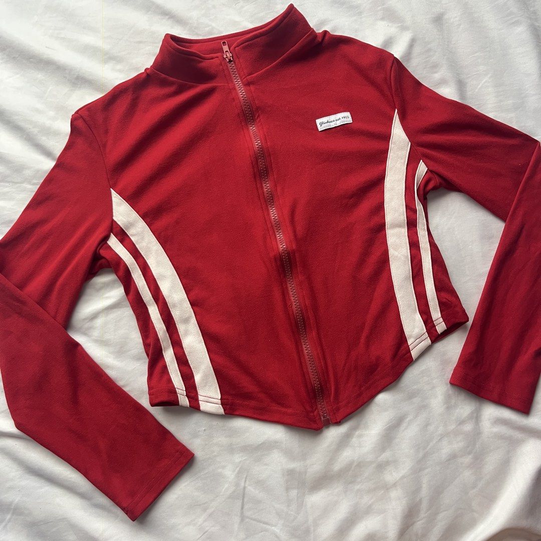 Red Yankees Est. 1903 Track Jacket (Category: Coats, Jackets and Outerwear) located in Bulacan. Submitted by marybelle.mb (Listing ID 1462257302, Image 1). Description: small-medium .