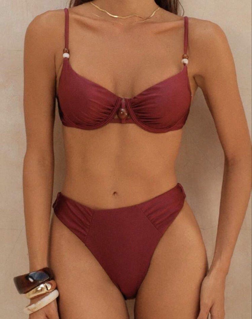 Red/Burgundy/Wine red bikini (Category: Bikinis & Swimsuits) located in Manila. Submitted by khyscloset (Listing ID 1462160023, Image 1). Description: Used once Fits XS-M.