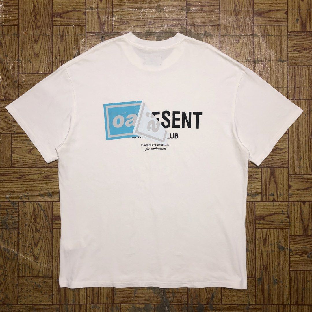 Represent Collab with Oasis Owners Club Tee (Category: Tshirts & Polo Shirts ) located in Dasmarinas. Submitted by cornyxmessy (Listing ID 1462225926, Image 2). Description: width - 25 length - 32.