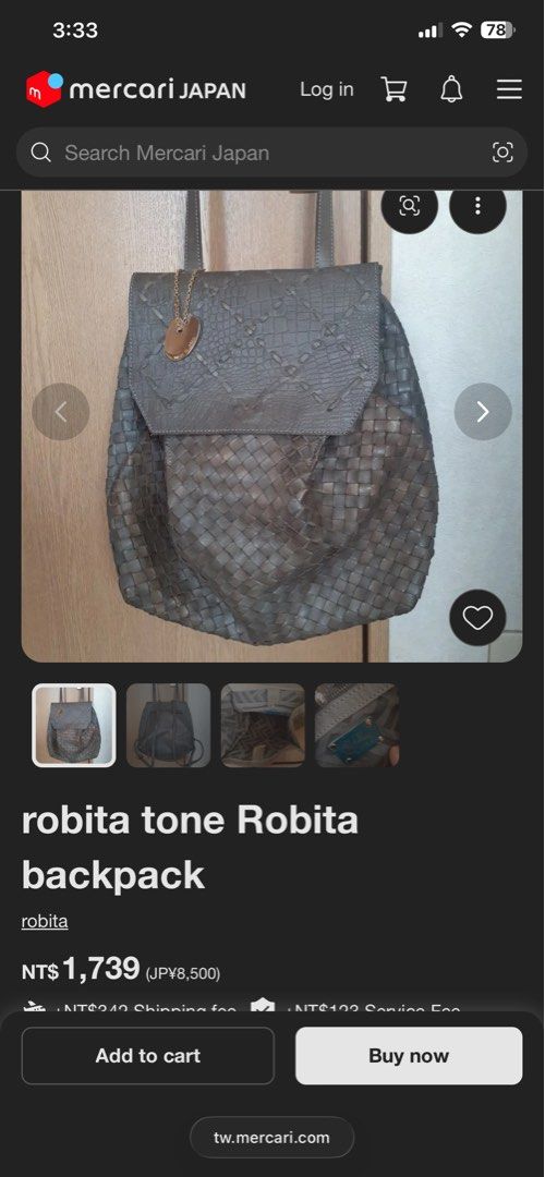 Robita Tone Robita Woven Leather Backpack (Category: Backpacks) located in Tagbilaran City. Submitted by cay1509 (Listing ID 1462109315, Image 2). Description: - Japan bought, black woven leather backpack - Textured flap with magnetic closure - Geometric pattern inside lining - Decorative gold painter's palette charm - Adjustable leather straps.