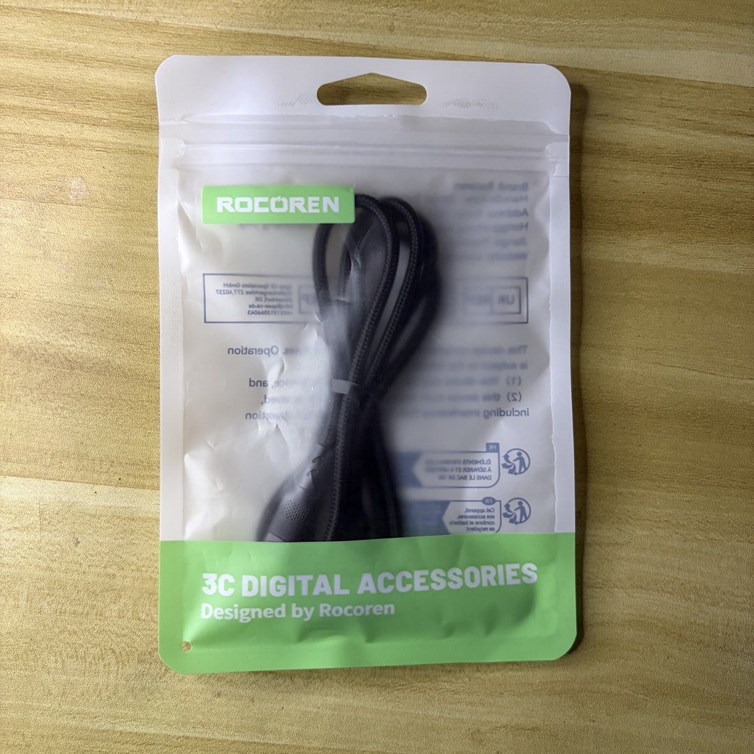 Rocoren Type C to Type C 60W Charging Cable Data Transfer (Category: Chargers & Cables) located in Caloocan City. Submitted by lynaldeax (Listing ID 1462206893, Image 1). Description: Rocoren Type C to Type C 60W Charging Cable Data Transfer 1 METER NEW.