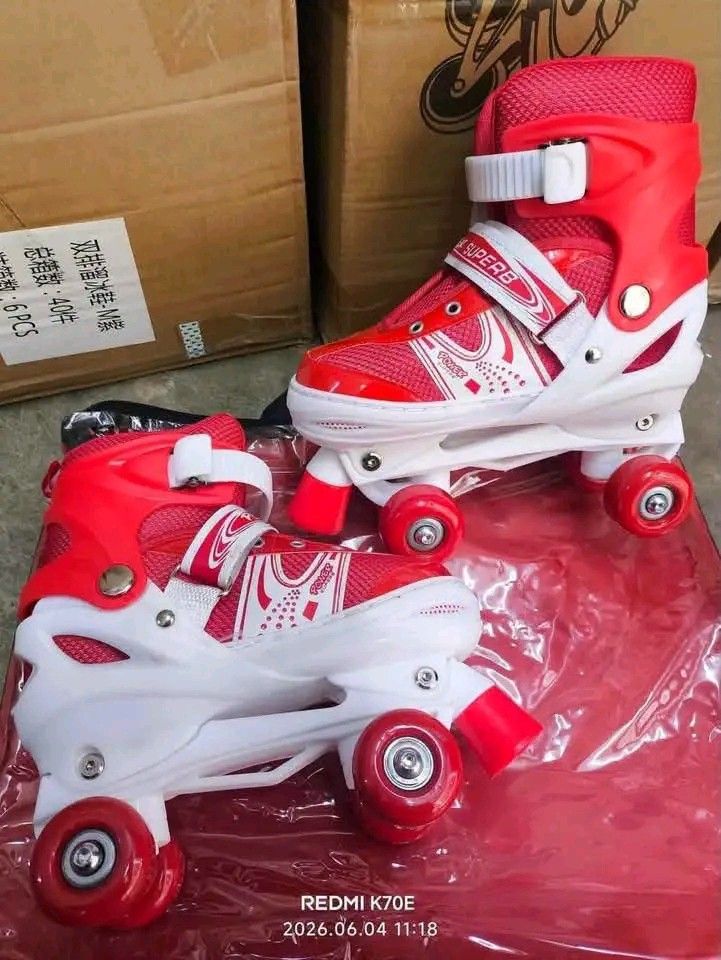 Roller skates (Category: Skates, Rollerblades & Scooters) located in Manila. Submitted by yzcartph (Listing ID 1462038709, Image 3). Description: roller skates s size (31-34) M size (35-38) L size (39-42) Red, blue, pink, black, purple.