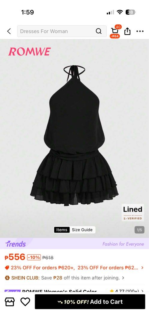 ROMWE Black Halter Neck Ruffle Dress in medium (Category: Dresses) located in Paranaque City. Submitted by chelsvalerio (Listing ID 1462089231, Image 1). Description: - Black halter neck dress from ROMWE RFS : di na umabot sa trip ko (wont have events for it to wear) .