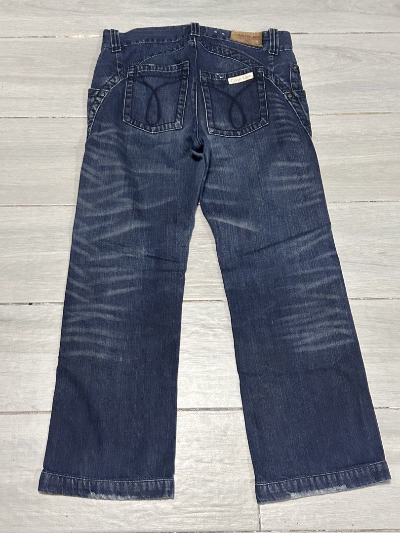 Calvin Klein Bootcut Jeans (Category: Jeans) located in Manila. Submitted by tryingtoarchivemaybe (Listing ID 1462088626, Image 2). Description: Size 29 RFS: Decluttering I’ll do measurements for sure buyers Good condition, for your Y2k styles.