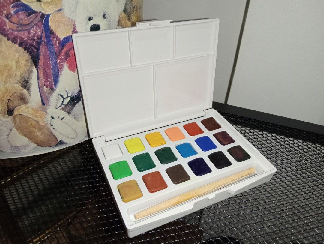 SAKURA PETIT WATERCOLOR (Category: Craft Supplies & Tools) located in Kawit. Submitted by gieclutter (Listing ID 1462258688, Image 2). Description: Flakers and joy reservers are 𝗻𝗼𝘁 𝗮𝗹𝗹𝗼𝘄𝗲𝗱 Actual photos All sales are final—no returns, exchanges, or refunds 𝗖𝗢𝗡𝗗𝗜𝗧𝗜𝗢𝗡: ・𝗟𝗡 ・swatched/tested a few colors, pans almost completely full 𝗟𝗢𝗖𝗔𝗧𝗜𝗢𝗡: Kawit, Cavite 𝗠𝗢𝗣: 𝗣𝗙/NO COD Item price + ₱𝟳𝟱 Minimum SF *rates vary bas