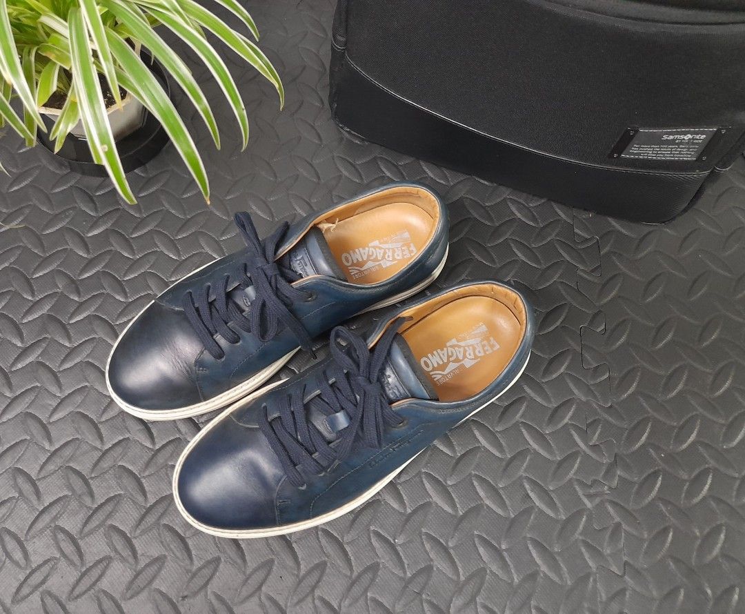 Salvatore Ferregamo mens 7.5us (Category: Sneakers) located in Muntinlupa City. Submitted by mlbphworks (Listing ID 1462096033, Image 3). Description: Salvatore Ferregamo NEWPORT mens Leather sneaker shoes royal blue Made in italy : 7Z 31750 B 14 S 7.5 EE 👉I personally owned this pair Ontag Size 7.5us actaull fit 8us very goodExcellent condition asking 6,500 php prior pickup slight nego upon viewing pickup or video call Open for video call in bl