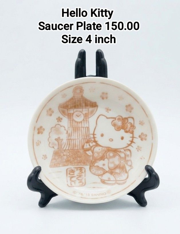 Sanrio Hello Kitty Ceramic Saucer Plate (Category: Other Kitchenware & Tableware) located in Binan City. Submitted by mayjhe (Listing ID 1462123632, Image 1). Description: 💛 For Sale 💛 🌸 Sanrio Hello Kitty 🍀 Ceramic Saucer Plate 📍 Condition: Good 💰 Price is ₱ 150.00 👉 Other details posted 🇵🇭 Location Biñan Laguna 🛵 Courier J& T and Lalamove 📋 Shipping by schedule 📍 NO COD & COP 📌 All items are carefully packed and labeled with Fragil