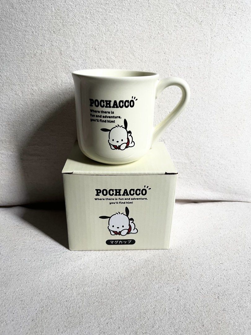 Sanrio Pochacco Ceramic Mug (Category: Coffee & Tea Tableware) located in Marikina City. Submitted by anythindahan (Listing ID 1460799174, Image 1). Description: original and brand new with box bought from Japan MOP: BDO/BPI buyer to book and shoulder SF pick up from Concepcion Dos, Marikina City .