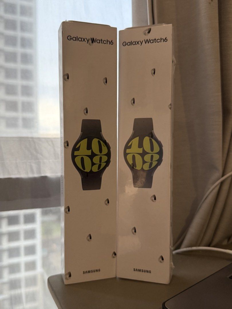 Sealed Samsung Galaxy Watch 6 (Category: Wearables & Smart Watches) located in Pasig City. Submitted by kascai (Listing ID 1462140086, Image 1). Description: - Samsung Galaxy Watch 6 - Sealed in original packaging - 2 pieces on hand, PHP 8500 each - Location: Pasig City.