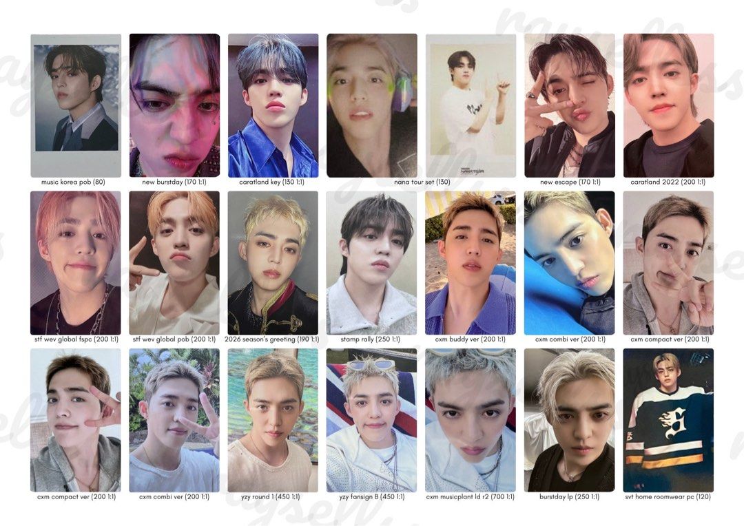 seventeen photocards (95z) (Category: K-Wave Merchandise) located in Manila. Submitted by raysellsss (Listing ID 1462123947, Image 1). Description: mop: payo or dop (3 weeks, 30% nrdp) mod: direct jnt location: iloilo city ratio: any member except jeongcheol minwon.