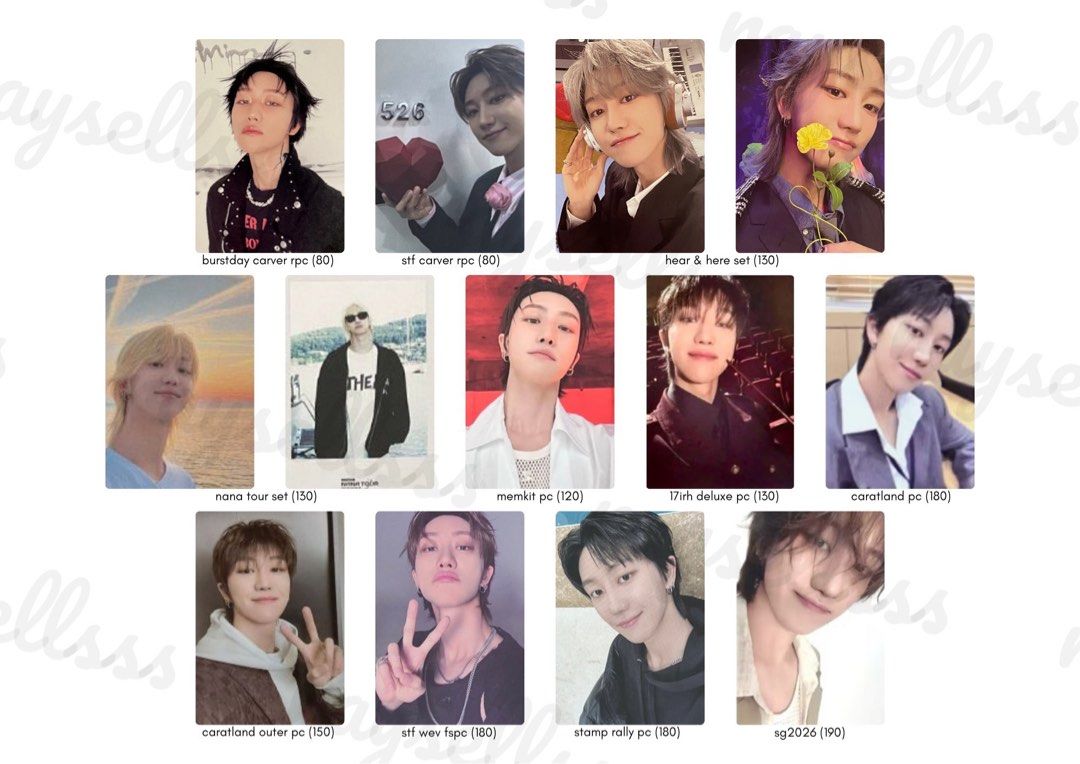 SEVENTEEN Photocards - Various Members & Sets (97z) (Category: K-Wave Merchandise) located in Manila. Submitted by raysellsss (Listing ID 1462124644, Image 1). Description: - Official SEVENTEEN photocards - Sourced from various albums and inclusions - Prices clearly marked on each photo - Feel free to message for bundle deals or inquiries - Happy collecting! mop: payo or dop (3 weeks, 30% nrdp) mod: direct jnt location: iloilo city ratio: any mem