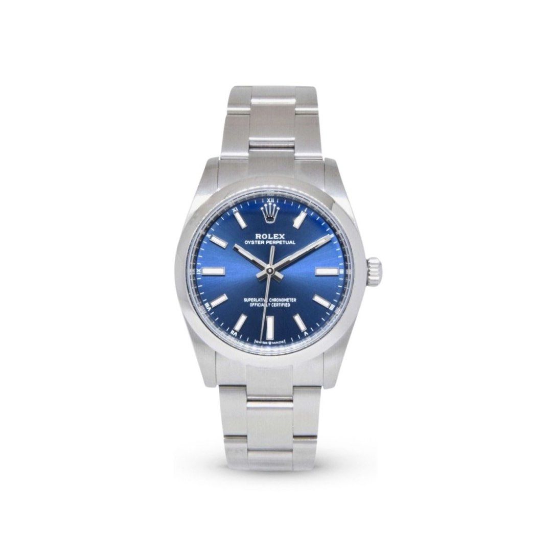 SgWatchHub! New Oct 2025 Rolex Oyster Perpetual 34 124200 Blue Dial Oyster (Category: Watches) located in Singapore. Submitted by sg-watch-hub (Listing ID 1462172630, Image 1). Description: Discover SgWatchHub.sg — the smart way to manage everything about your watch, all in one place. From finding your next timepiece to getting expert care for the one you love, SgWatchHub connects you to watch specialists, competitive prices, and essential servic