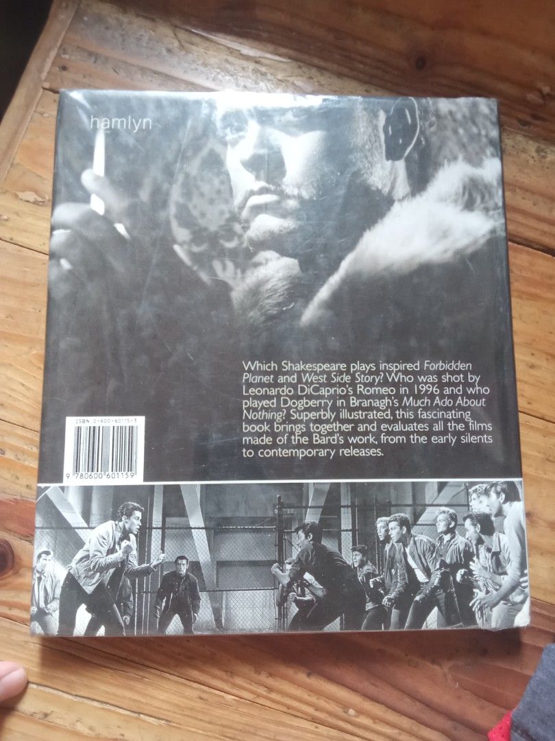 Shakespeare on Screen by Daniel Rosenthal (Category: Storybooks) located in Pasig City. Submitted by teebeedeee (Listing ID 1462261078, Image 2). Description: - Book about Shakespeare's presence on the silver screen - Published by Hamlyn, written by Daniel Rosenthal - Features iconic imagery from film adaptations on the cover - Ideal for film buffs and Shakespeare enthusiasts - Discover cinematic interpretations of classic plays preowned hardcove