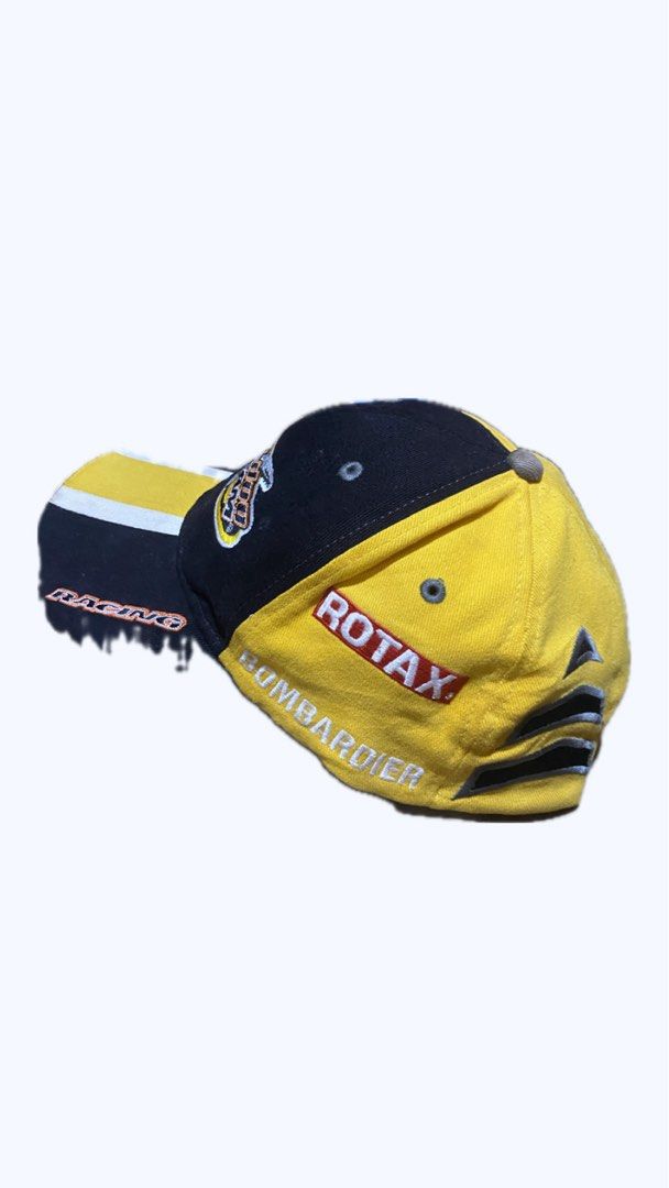 Ski-Doo Team Bombardier Rotax Racing Cap (Category: Caps & Hats) located in Caloocan City. Submitted by remythrift (Listing ID 1462152181, Image 3). Description: - Official Ski-Doo Team racing cap - Features Bombardier and Rotax branding - Stylish black and yellow colorway with racing stripes - Adjustable strap for a comfortable, custom fit - Ideal for any motorsports enthusiast or Ski-Doo fan.