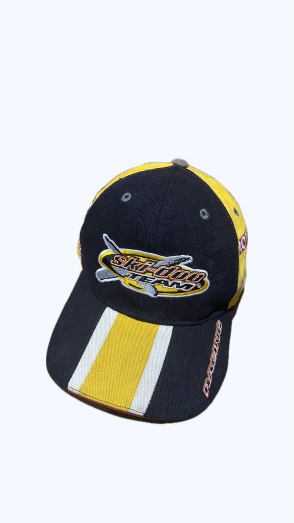 Ski-Doo Team Bombardier Rotax Racing Cap (Category: Caps & Hats) located in Caloocan City. Submitted by remythrift (Listing ID 1462152181, Image 1). Description: - Official Ski-Doo Team racing cap - Features Bombardier and Rotax branding - Stylish black and yellow colorway with racing stripes - Adjustable strap for a comfortable, custom fit - Ideal for any motorsports enthusiast or Ski-Doo fan.