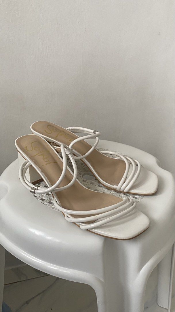 Sofab White Heels (Category: Heels) located in Cebu City. Submitted by liyanmixstuffs (Listing ID 1462118465, Image 1). Description: - Only worn once (during my debut !!) - Size 39 womens - Originally ₱1,499 - price is negotiable ;(( - no more box 😞.