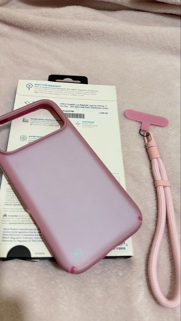 Speck Presidio Lux - Iphone 17 pro max case (Category: Cases & Sleeves) located in Luna. Submitted by majooo_ (Listing ID 1462138943, Image 1). Description: Bought from The Loop for ₱1,990 - unsealed but unused (sinukat lang sa phone) - with free phone strap.