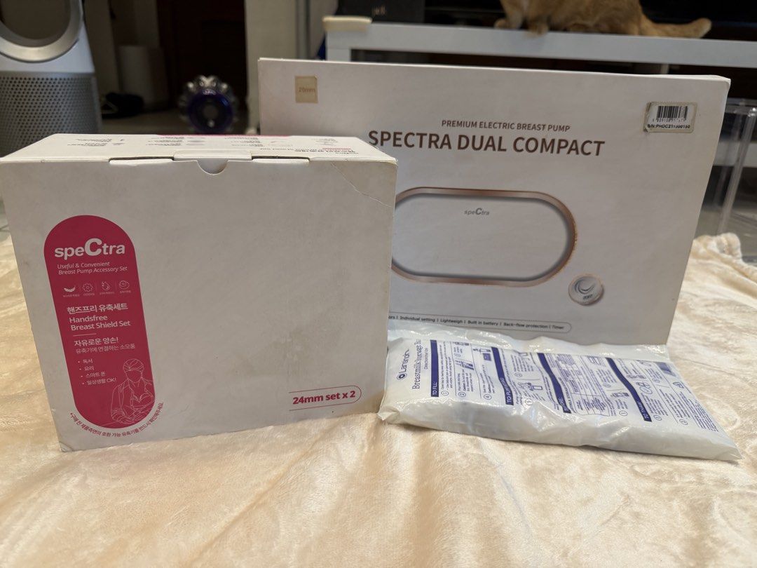 Spectra Dual Compact Premium Electric Breast Pump (Category: Breastfeeding & Bottle Feeding) located in Pasig City. Submitted by erikagill1697-91390 (Listing ID 1462121980, Image 1). Description: - Spectra Dual Compact electric breast pump - Includes main unit, power adapter, tubing, bottles, and breast shields - Comes with an additional Handsfree Spectra breast shield set - All items shown in photos are included - free Lansinoh breastmilk storag
