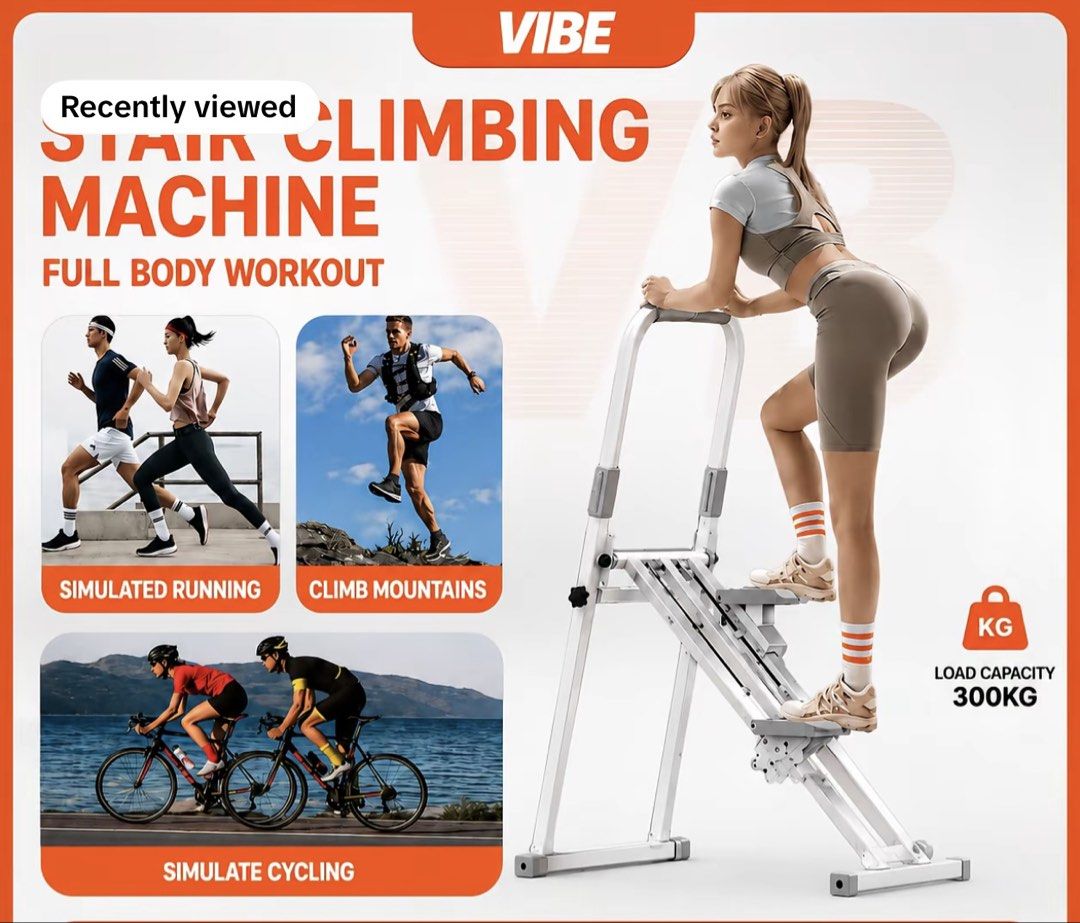 Stair Climbing Machine (Category: Cardio & Fitness Machines) located in Quezon City. Submitted by pr0duct_paradize (Listing ID 1462083987, Image 1). Description: MAGBASA! 👇🏻DECLUTTERING SALE SELLING THIS STAIR CLIMBING MACHINE FOR 2200. ORIGINAL PRICE IS 2600 ONCE LANG NAGAMIT PWEDE TO SA MGA GUSTO SA BAHAY MAG EXERCISE. Home Cardio Helping someone LOCATION: Novaliches QC Pick up or Book an App .