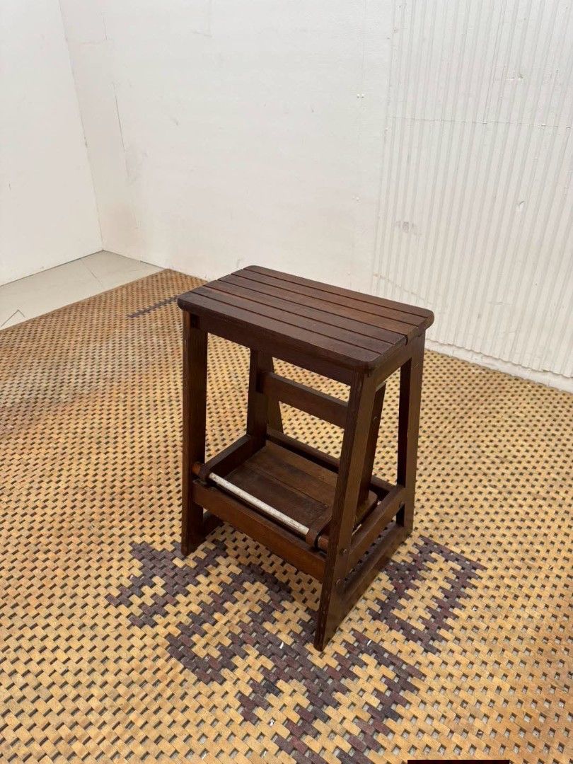 Stepper (Category: Other Home Furniture) located in Meycauayan. Submitted by marygracecasimiro (Listing ID 1462093545, Image 3). Description: Wooden Two-Step Stool Price: 4,500 L15 x W14/20 x H22/10 In good condition🩷🧡.