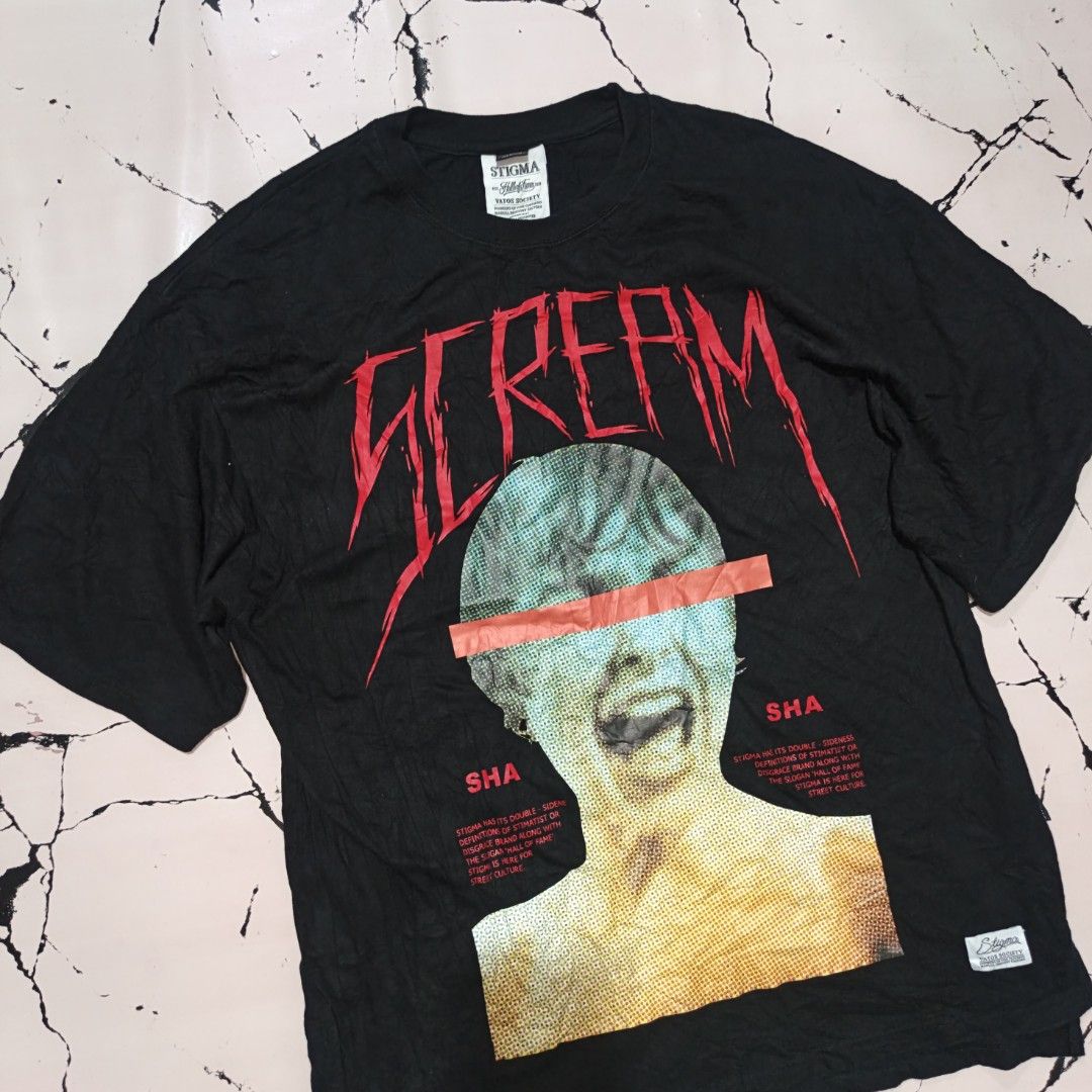Stigma Vatos Society "Scream" Graphic Tee (Category: Tshirts & Polo Shirts ) located in Cebu City. Submitted by papart1993 (Listing ID 1462117485, Image 3). Description: - Brand: Stigma Vatos Society - Style: Streetwear STIGMA VATOS SOCIETY SCREAM EXCELLENT OS XL FIT 22W 29 L 📩 CEBU LOC .