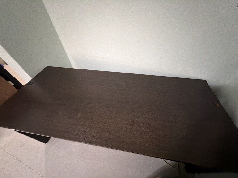 Study table (Category: Tables & Sets) located in Singapore. Submitted by wintercaspia (Listing ID 1462064712, Image 3). Description: 180x175x175, selling away this study desk. Own collection and not sure if can dismantle .
