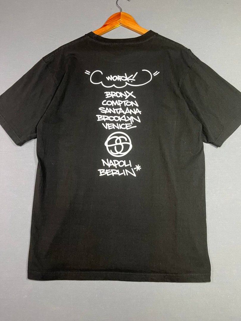 Stussy black Shirt (Category: Tshirts & Polo Shirts ) located in Surigao. Submitted by lyn.thrift_shop (Listing ID 1462074005, Image 2). Description: - Black Stussy T-shirt - As new - Size Large width 23 length 30 - Colo rate 9.5/10 - No issue - No pinhole - No crack print - No stain - Not fade.