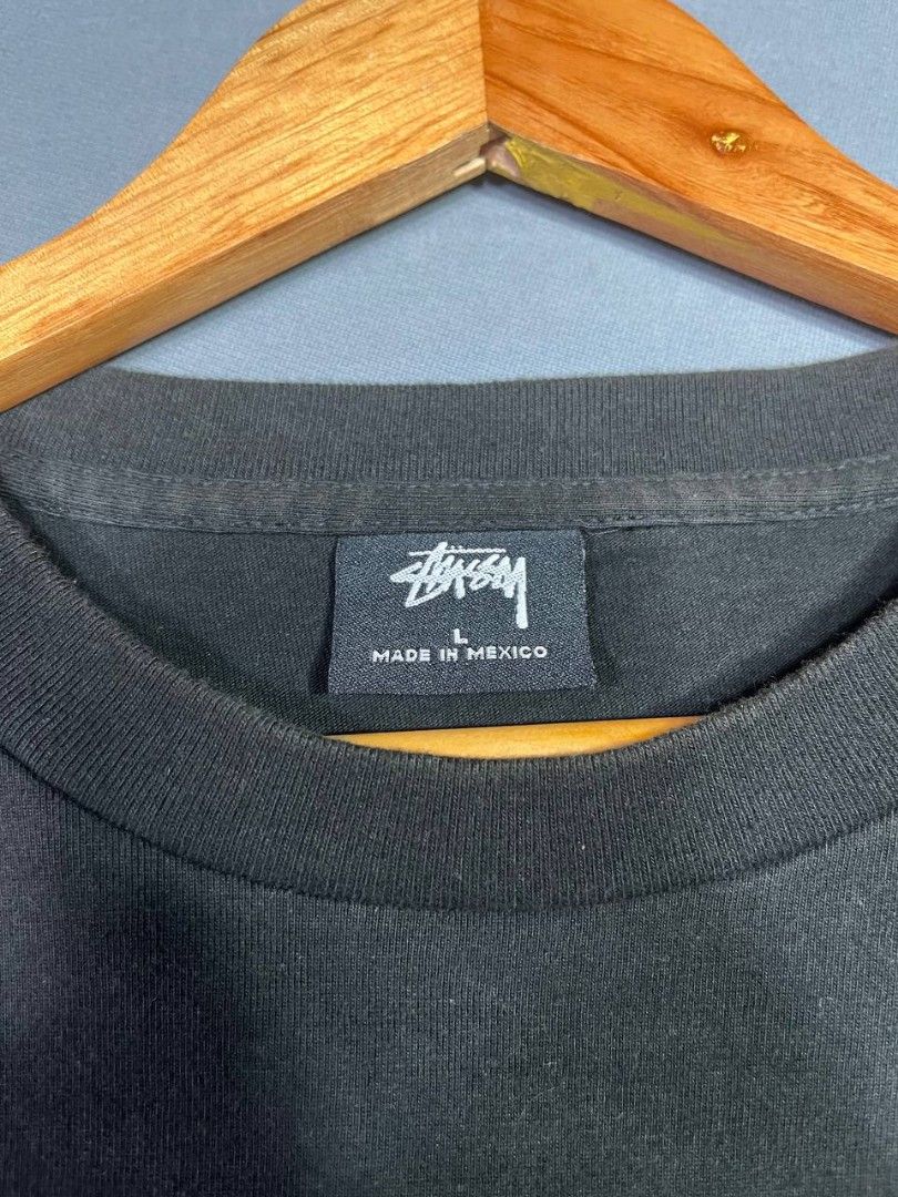 Stussy black Shirt (Category: Tshirts & Polo Shirts ) located in Surigao. Submitted by lyn.thrift_shop (Listing ID 1462074005, Image 3). Description: - Black Stussy T-shirt - As new - Size Large width 23 length 30 - Colo rate 9.5/10 - No issue - No pinhole - No crack print - No stain - Not fade.