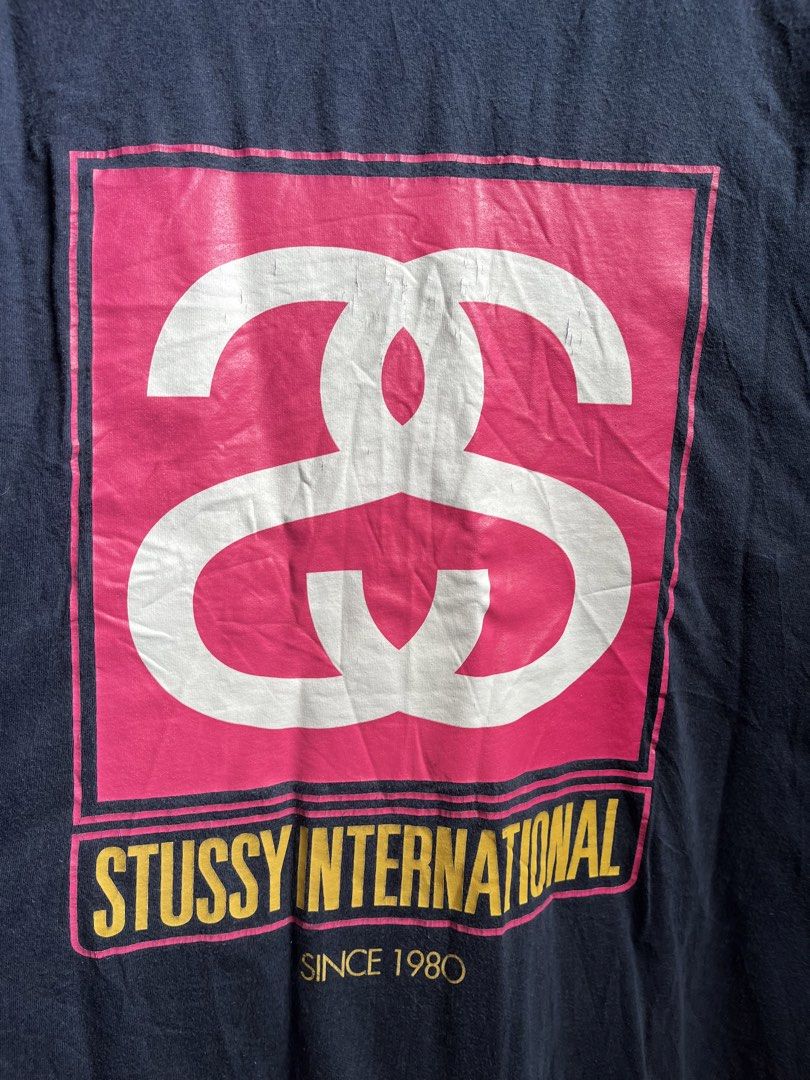 STUSSY INTERNATIONAL (Category: Tshirts & Polo Shirts ) located in Cagayan de Oro. Submitted by rewornthriftph (Listing ID 1462044092, Image 2). Description: width: 22.5 length: 27 medium | FITS also on small Color rate: 9.5/10 Issue: MINOR HAIRLINES In EXCELLENT Condition See details and reference on slides Payment Methods: GCASH/JNT PLS MANAGE YOUR EXPECTATIONS. THRIFT ITEMS, NO CANCELLATION ₱1000.