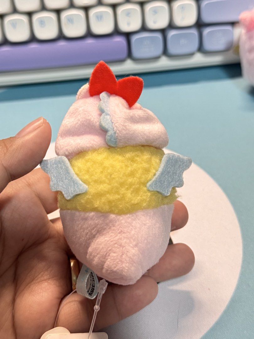 Sumikko Gurashi | Ebi dino (Category: Plushies & Soft Toys) located in Caloocan City. Submitted by heeynahsbliss (Listing ID 1462061535, Image 2). Description: - Cute Sumikko Gurashi plushie - Cupcake character with angel wings - Features a red bow on top - Super soft and squishy texture - Ideal for collecting or as a gift - Includes original tag.