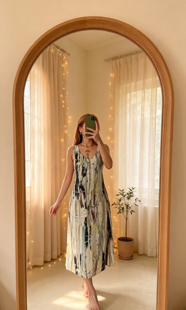 Summer printed jumper dress (Category: Dresses) located in Samal. Submitted by avdlclothing (Listing ID 1462124975, Image 2). Description: S-SEMI LARGE.