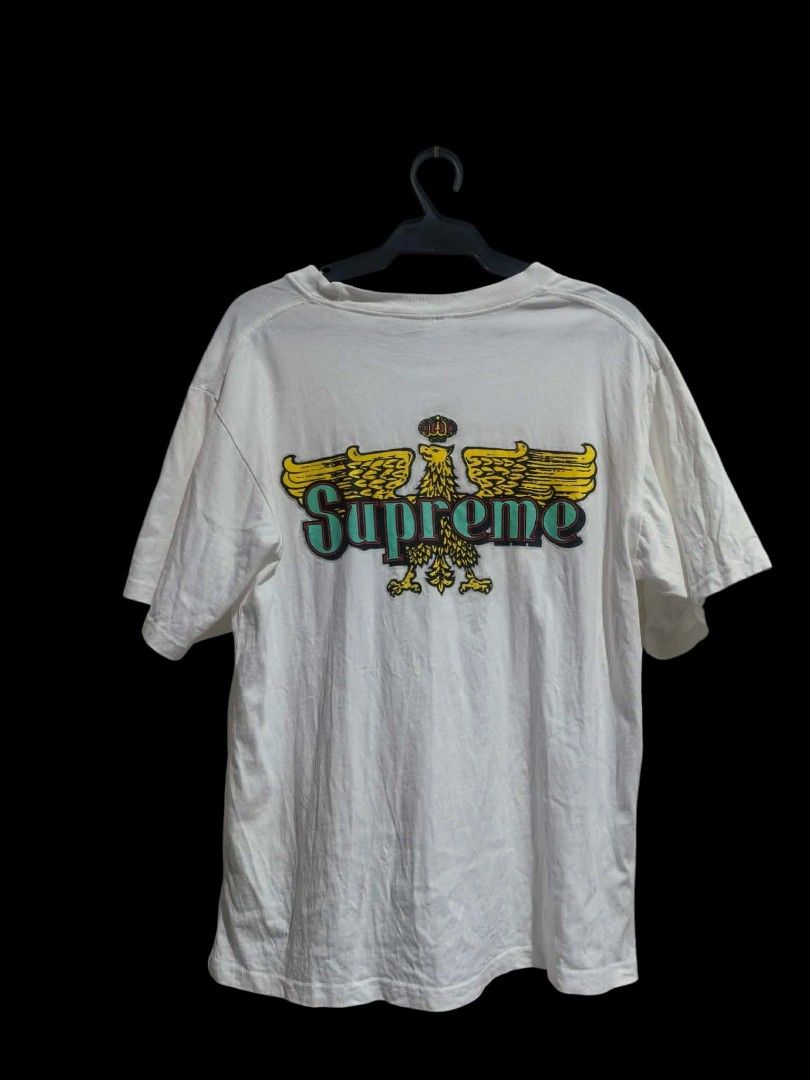 Supreme celeste eagle tshirt (Category: Tshirts & Polo Shirts ) located in Daet. Submitted by thriftnidiegz (Listing ID 1462190638, Image 1). Description: almost brandnew condition no issue no crack print L-25.5 W-19.5.
