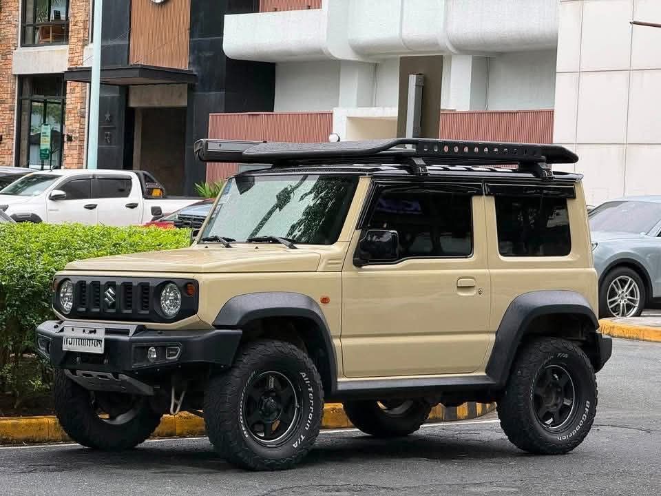 Suzuki Jimny Glx 4x4 Auto (Category: Used Cars) located in Manila. Submitted by kachomii (Listing ID 1459584164, Image 2). Description: SUZUKI JIMNY 2022 GLX A/T LOADED Discontinued RAYS TE37 Extreme (5 pcs) 5pcs BF Goodrich tires AFN Front Bumper ARB Awning ARB Roof Rack ARB Ladder Dobinsons Suspension Hardrace Panhard Greddy Dual-Tip Exhaust Shadow Throttle Controller Android head unit with reverse cam First owned Complete documents Worth 500k 