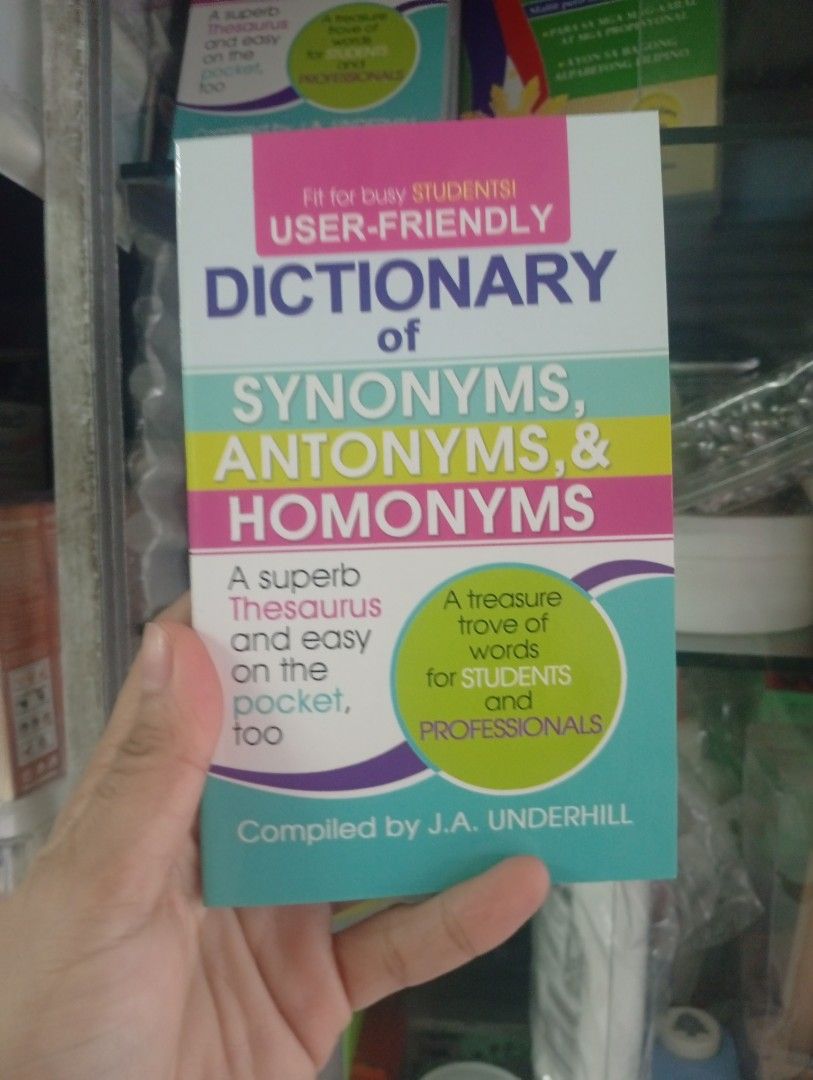Synonyms, Antonyms, Homonyms Dictionary (Category: Storybooks) located in Taguig. Submitted by mgaabubotniligaya (Listing ID 1462141895, Image 1). Description: ‼️ Dictionaries for Sale‼️ For school homework or project ✨ Brandnew ✨ Mine at your own risk ✨ No return and no refund price is a bit higher than retail, (With additional convenience fee for rush order and Lalamove pick up ) 📍Location: Wawa / Sta. Ana, Taguig 🛵Lalamove and Pick Up Only (